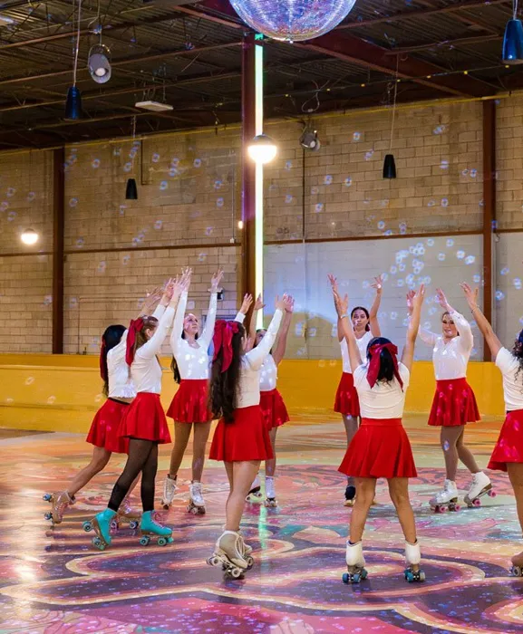 ARS skaters performing on the rink