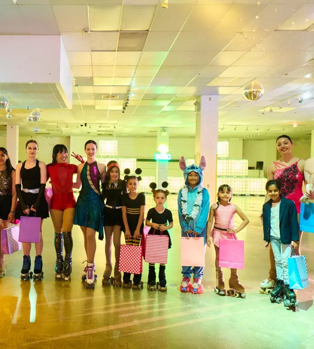 Skaters at the showcase