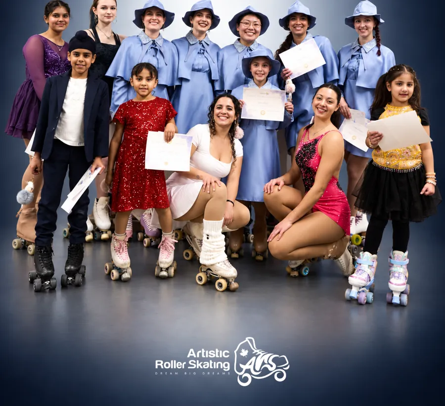 ARS skaters in Toronto with their diplomas